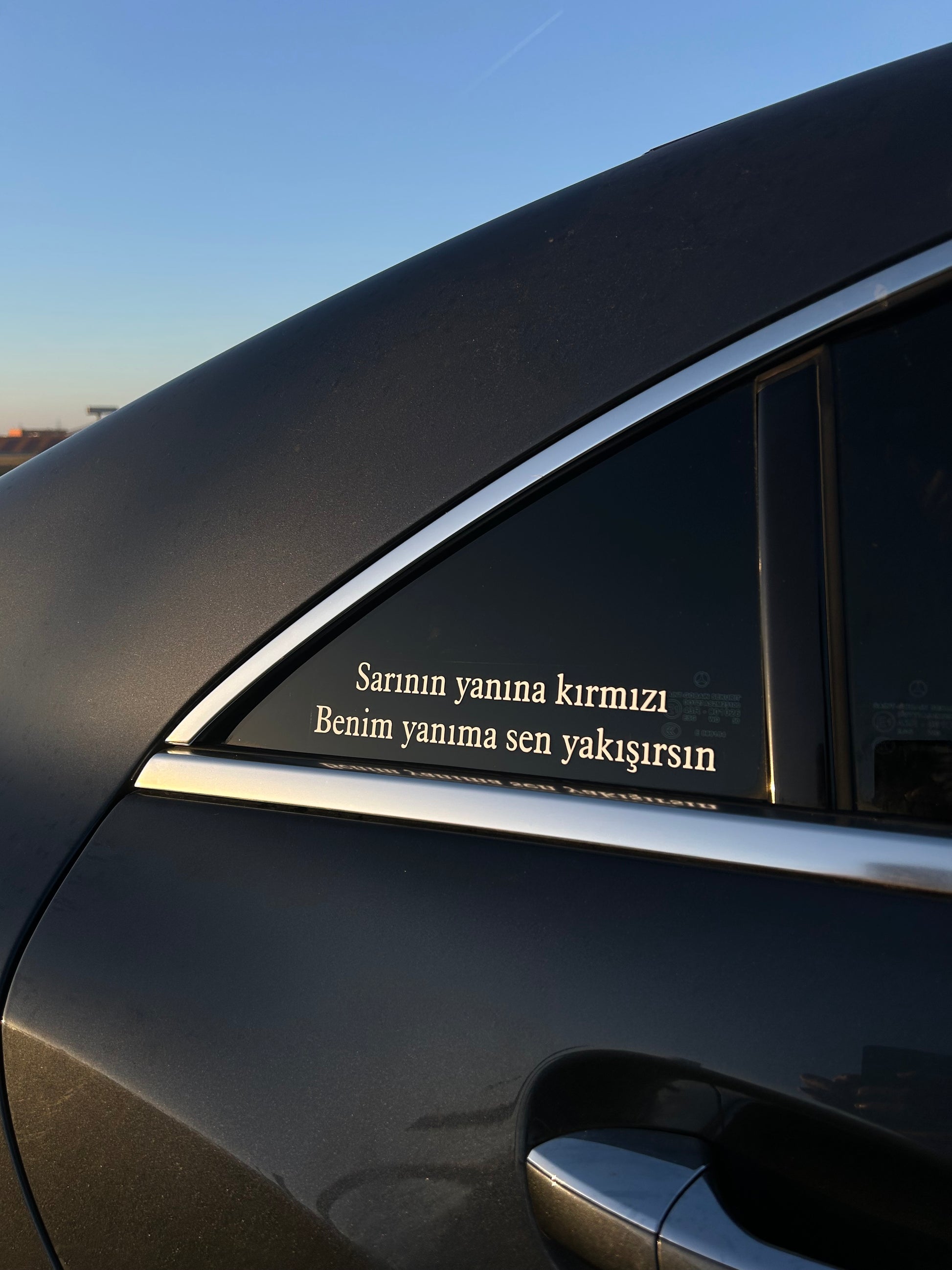 Sarinin yanina kirmizi, benim yanima sen yakisirsin.